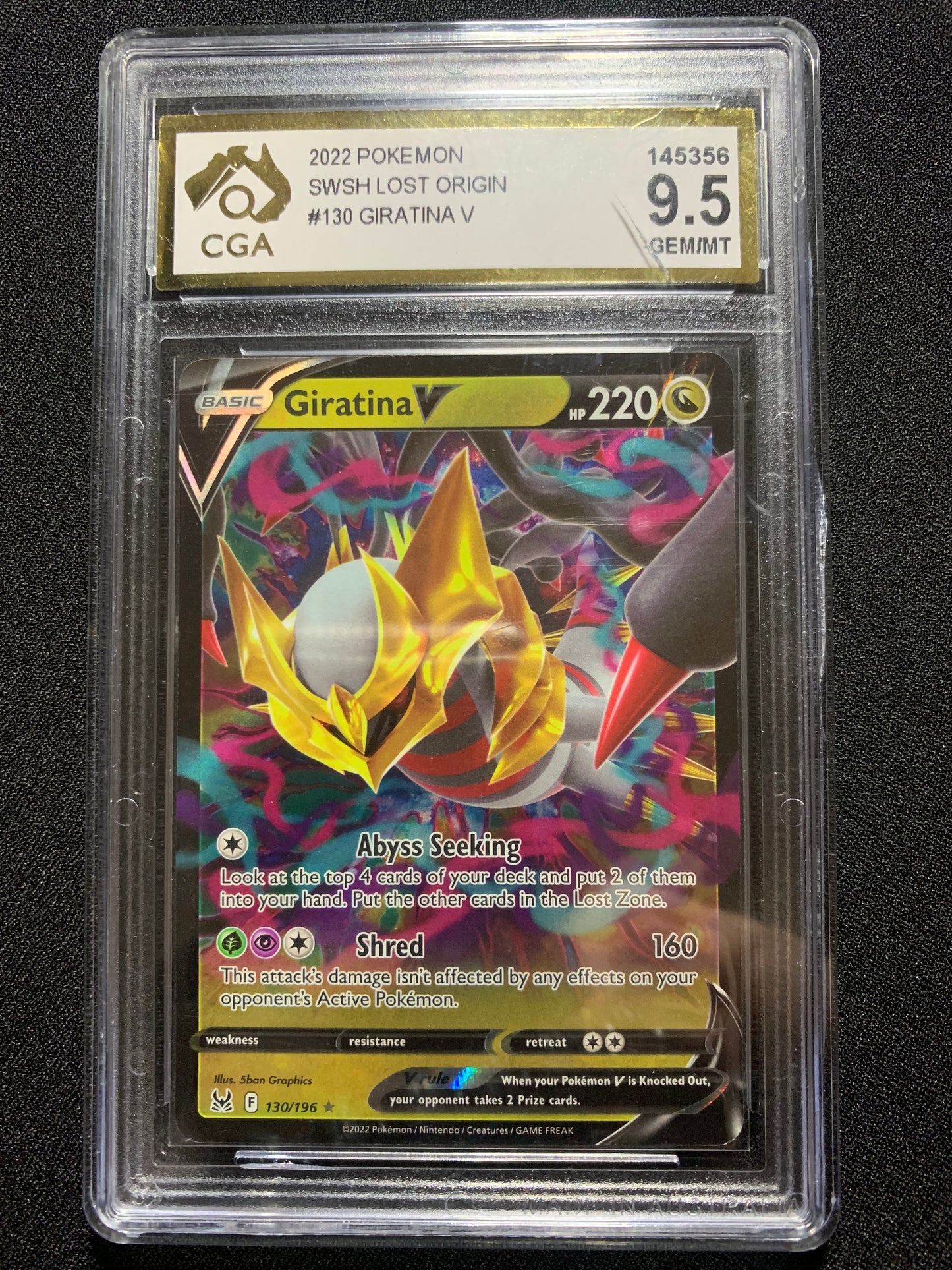 Giratina V #130 - Lost Origins CGA 9.5
