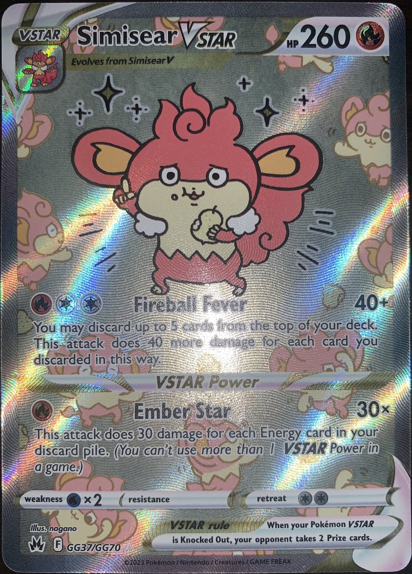 Simisear VSTAR #GG37 - Crown Zenith
