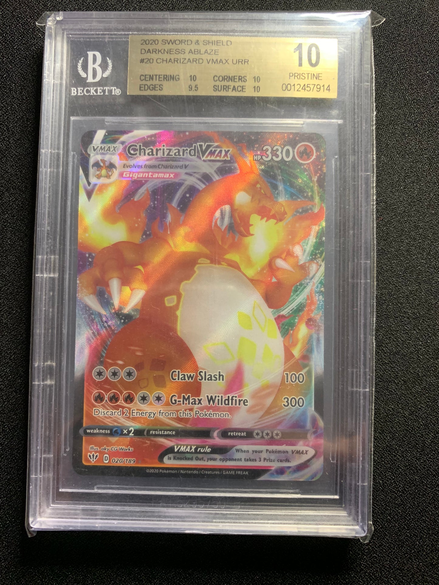 Charizard #020 BGS10 - Darkness Ablaze