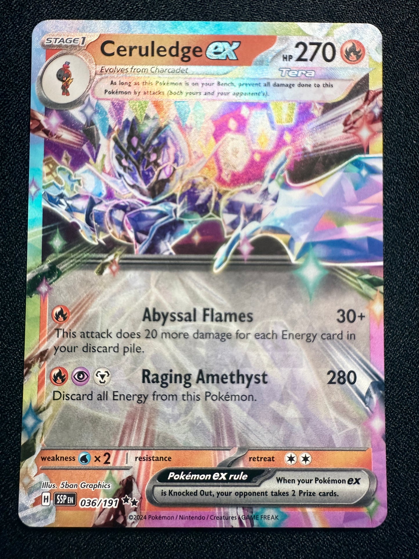 Ceruledge ex #036 -Surging Sparks