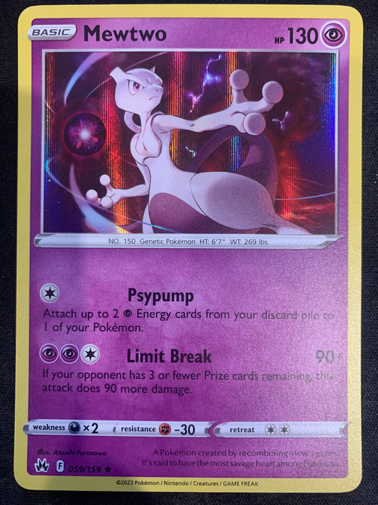 MewTwo #059 - Crown Zenith Holo