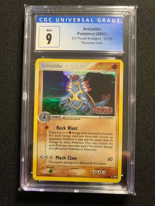 Armaldo #003 Reverse Holo CGC9 -  EX Power Keepers