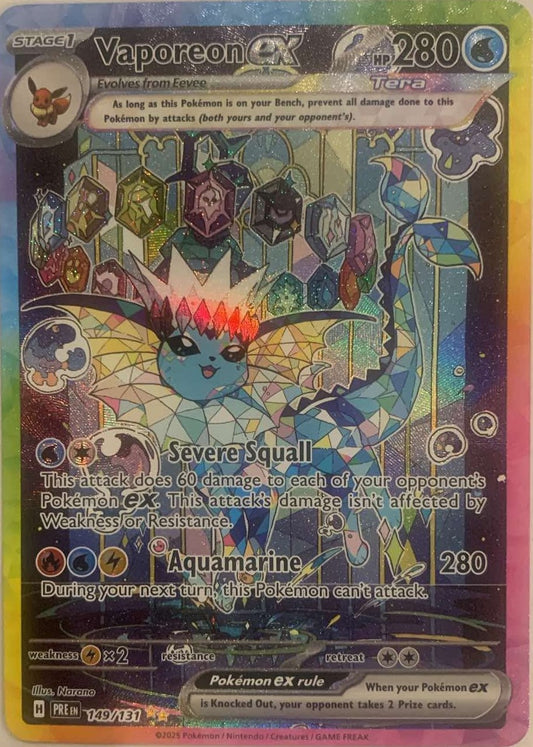 Vaporeon EX #149/131  -- Pokémon TCG: Scarlet & Violet - Prismatic Evolutions
